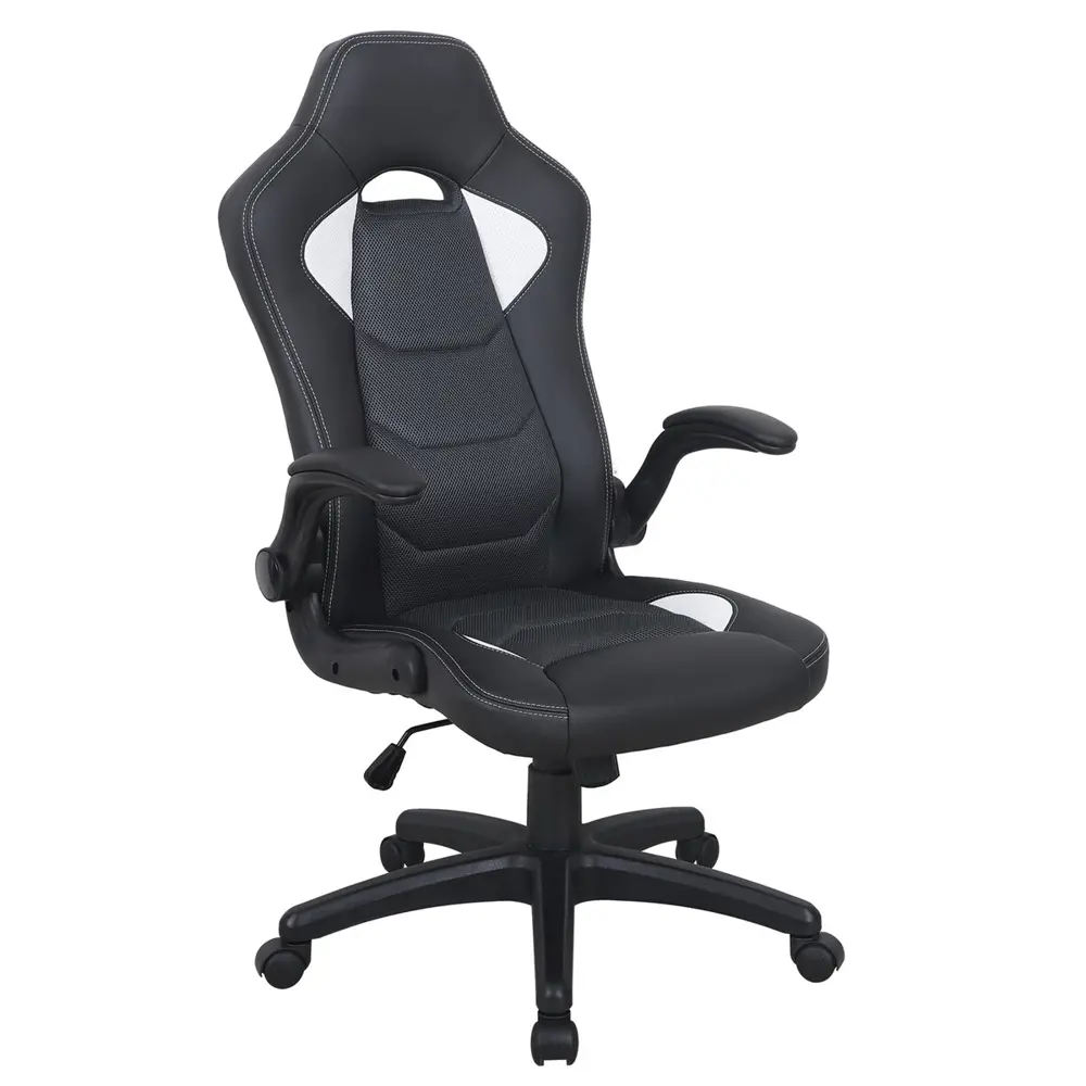 Фото 2 Офисное кресло Brabix Skill GM-005 63x126.5x48 см эко кожа цвет черный/белый Фото 2 Офисное кресло Brabix Skill GM-005 63x126.5x48 см эко кожа цвет черный/белый