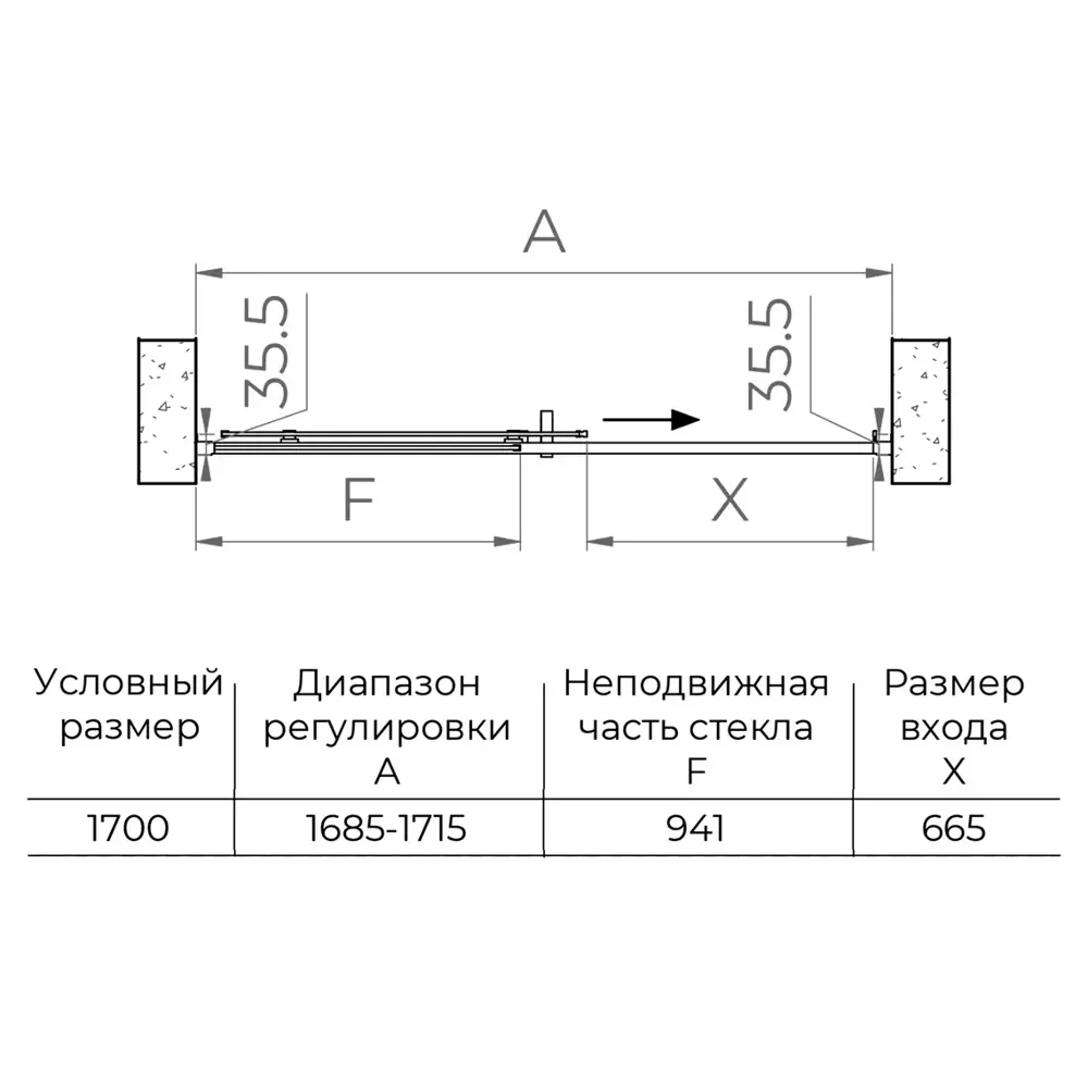 Фото 5 Душевая дверь Rgw 663581 170см эффект стекла без покрытия раздвижной Фото 5 Душевая дверь Rgw 663581 170см эффект стекла без покрытия раздвижной