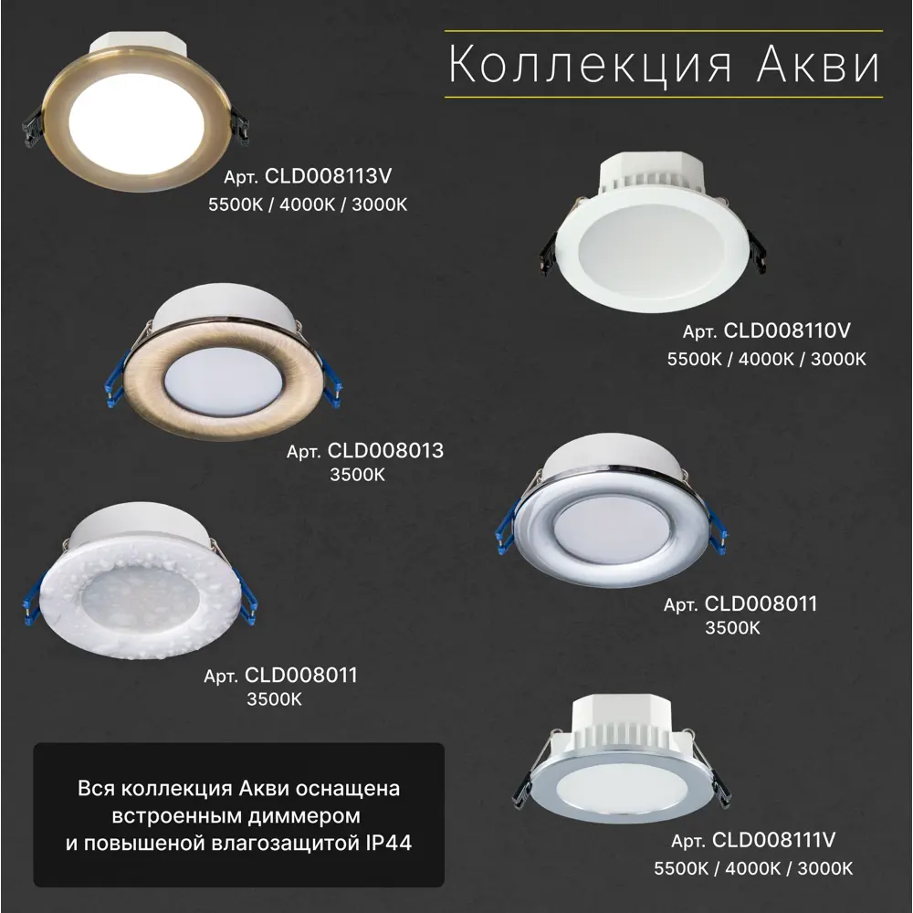 Фото 5 Светильник точечный светодиодный встраиваемый влагозащищенный Citilux Cld008013 1.5 м² под отверстие 70 мм см цвет бронза Фото 5 Светильник точечный светодиодный встраиваемый влагозащищенный Citilux Cld008013 1.5 м² под отверстие 70 мм см цвет бронза