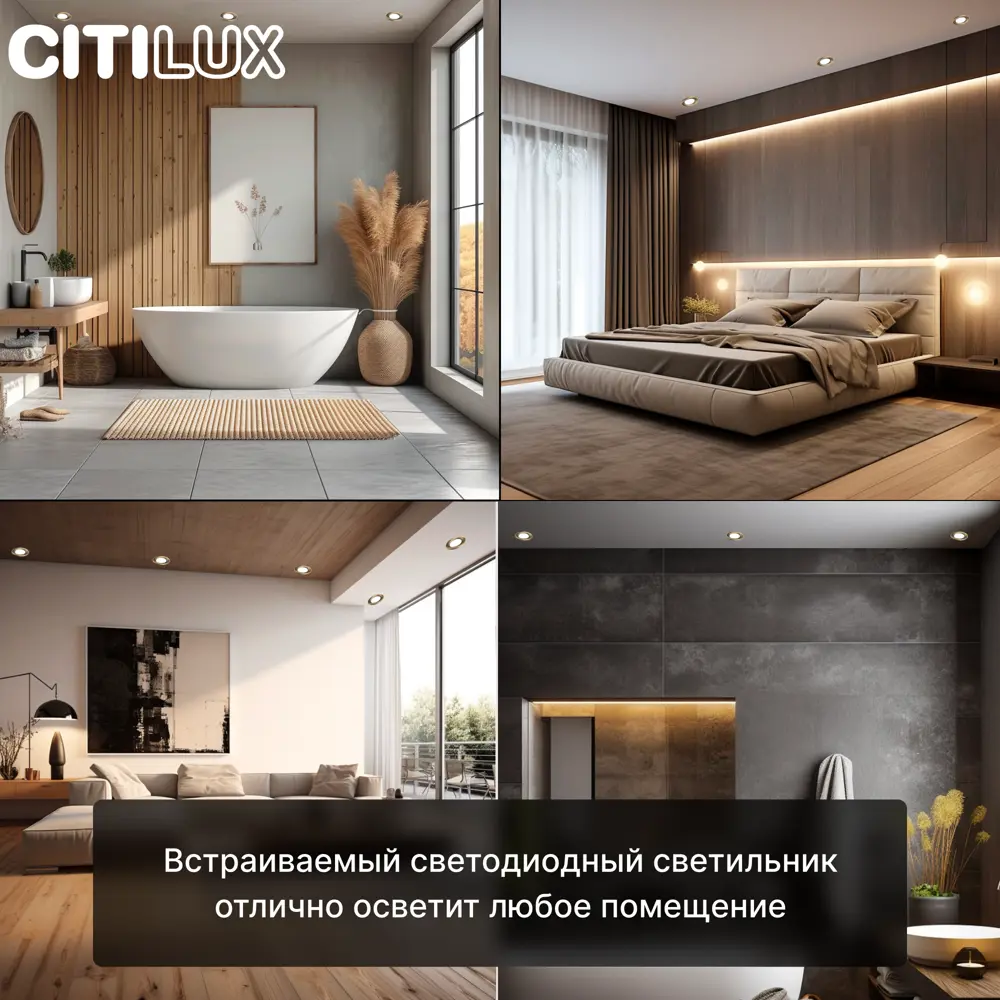 Фото 4 Светильник точечный светодиодный встраиваемый влагозащищенный Citilux Cld008013 1.5 м² под отверстие 70 мм см цвет бронза Фото 4 Светильник точечный светодиодный встраиваемый влагозащищенный Citilux Cld008013 1.5 м² под отверстие 70 мм см цвет бронза