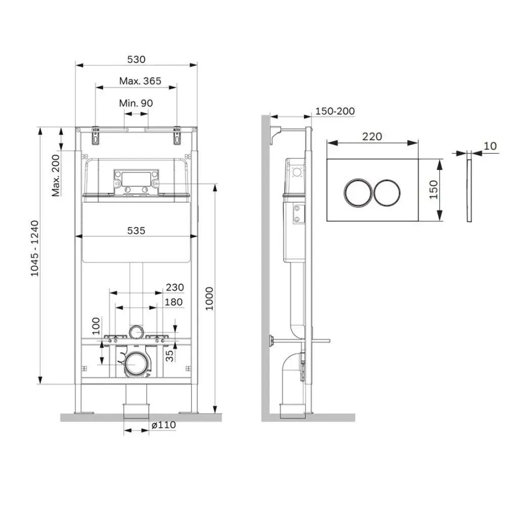 Фото 6 Инсталляция для унитаза Am.pm MasterFit I012710.0131 с клавишей ProC L, матовый хром Фото 6 Инсталляция для унитаза Am.pm MasterFit I012710.0131 с клавишей ProC L, матовый хром