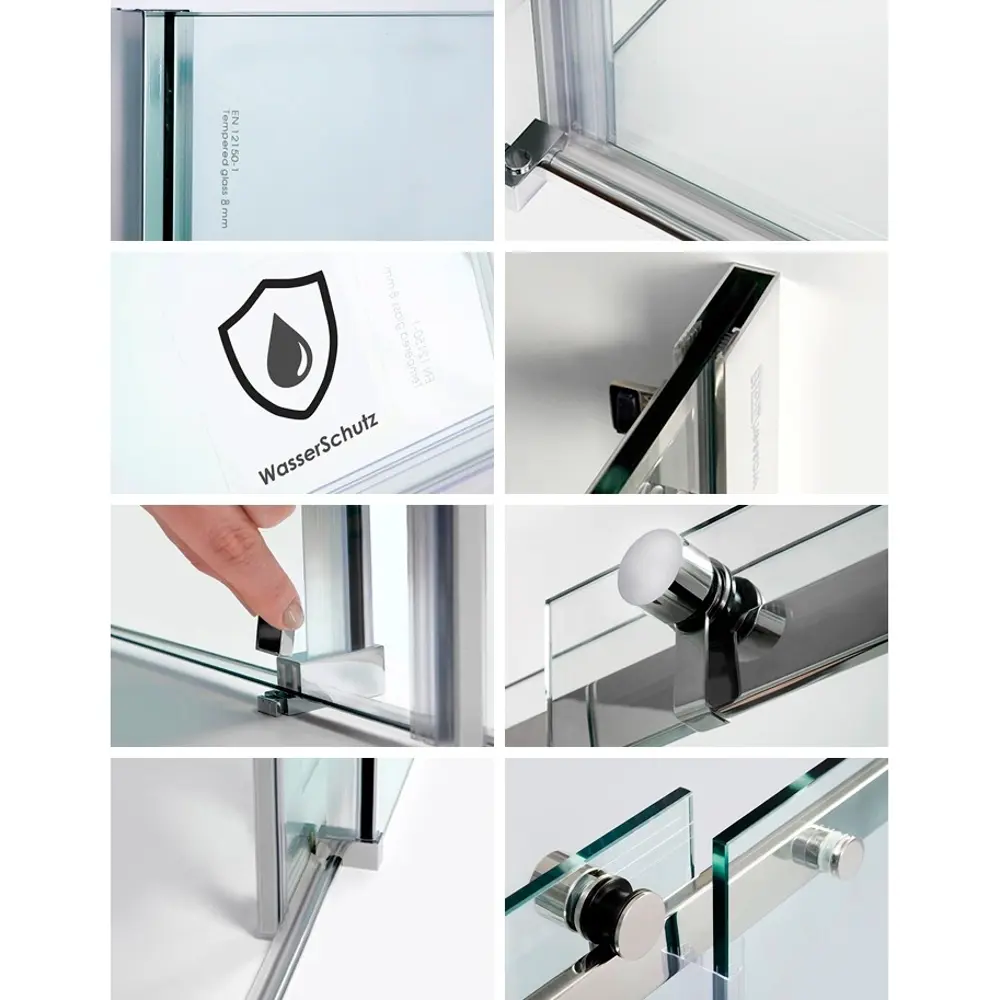 Фото 3 Душевая дверь Wasserkraft 144880 130см эффект стекла прозрачный раздвижной Фото 3 Душевая дверь Wasserkraft 144880 130см эффект стекла прозрачный раздвижной