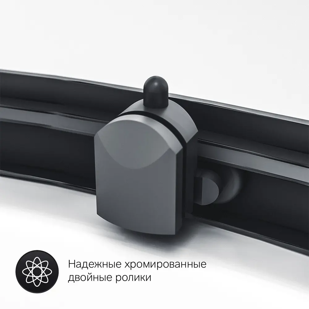 Фото 2 Душевой уголок Am.pm Gem 449291 прямоугольный 100x80см черный профиль эффект стекла прозрачный Фото 2 Душевой уголок Am.pm Gem 449291 прямоугольный 100x80см черный профиль эффект стекла прозрачный