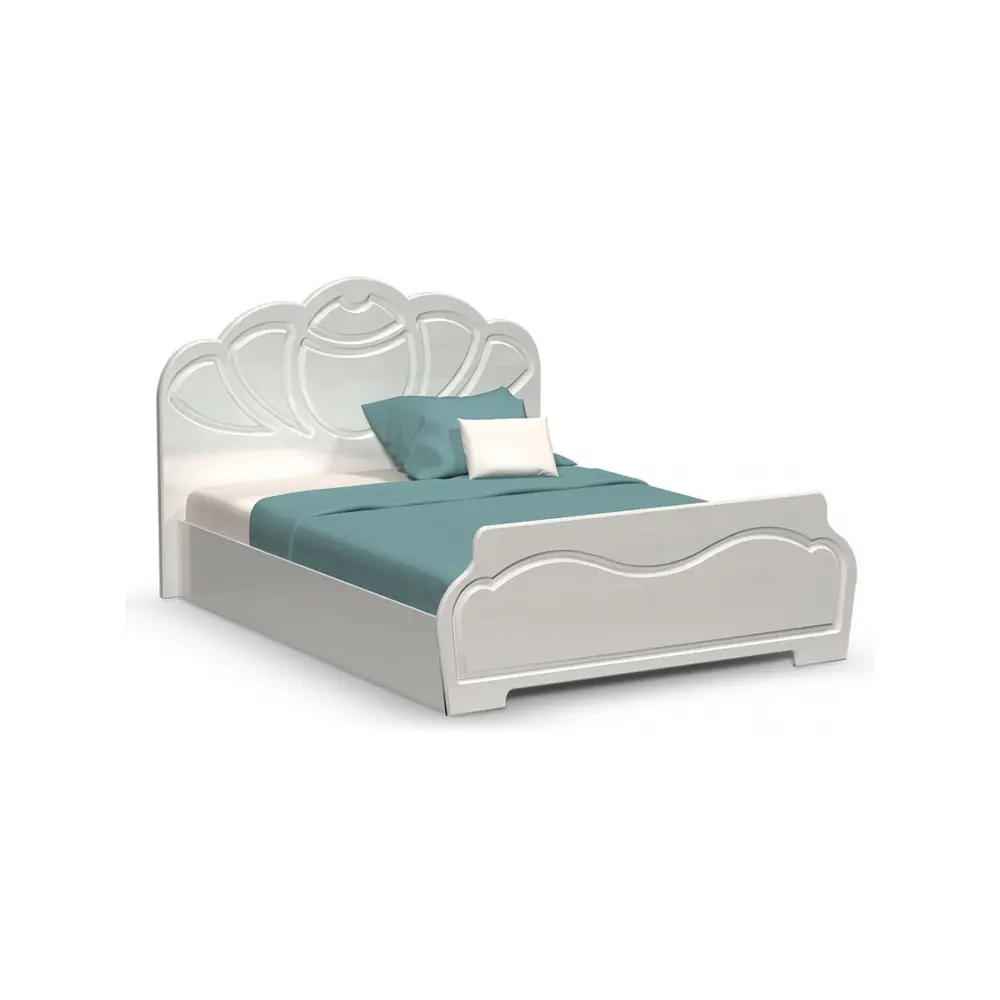 Фото 2 Кровать Миф МС Гармония 145x100x203.7 см ЛДСП цвет белый/белый глянец холодный Фото 2 Кровать Миф МС Гармония 145x100x203.7 см ЛДСП цвет белый/белый глянец холодный