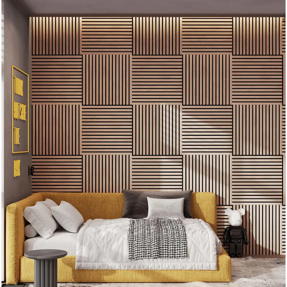 Фото 7 Панель стеновая акустическая Stella Comfort light дуб винтаж 600x600x9мм 0.36м² Фото 7 Панель стеновая акустическая Stella Comfort light дуб винтаж 600x600x9мм 0.36м²