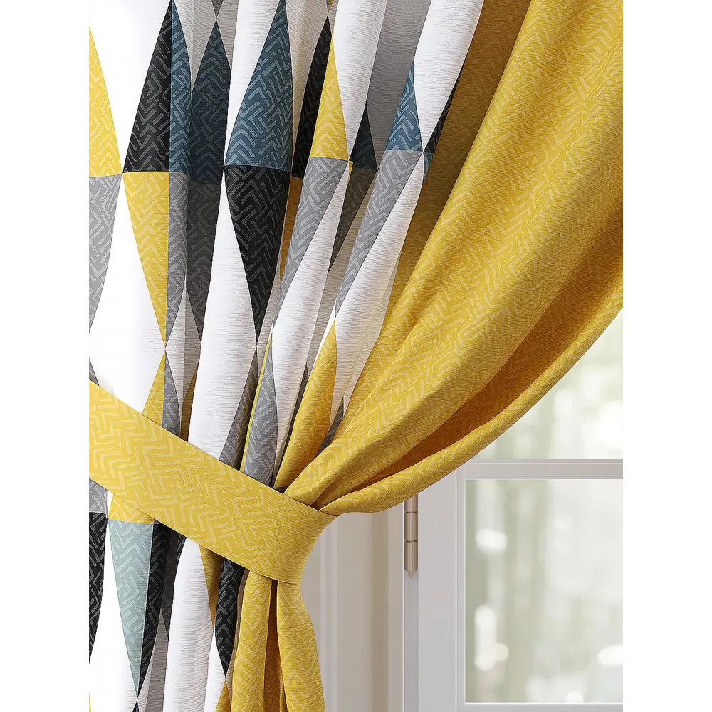 Фото 4 Комплект штор At home Базовая коллекция AT958456 на шторной ленте 260x150 см цвет серебристый Фото 4 Комплект штор At home Базовая коллекция AT958456 на шторной ленте 260x150 см цвет серебристый