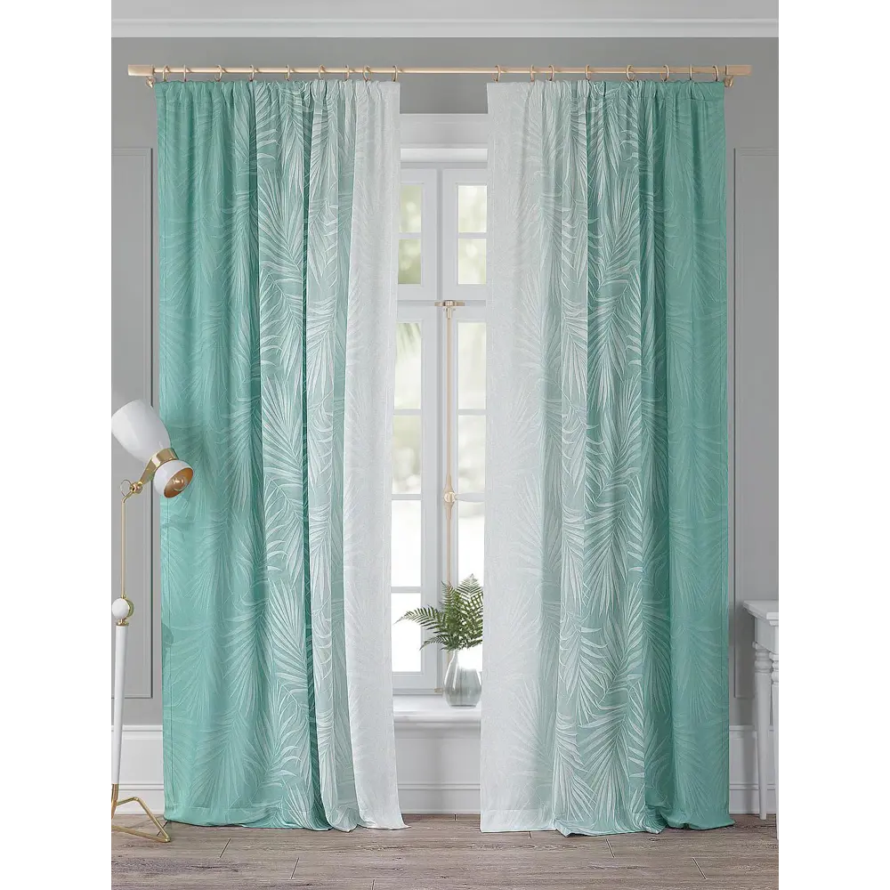 Фото Комплект штор At home Базовая коллекция AT958408 на шторной ленте 260x150 см цвет белый Фото Комплект штор At home Базовая коллекция AT958408 на шторной ленте 260x150 см цвет белый