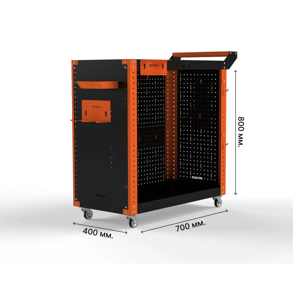 Фото Тележка инструментальная Metalex 118350 Тип 3 800x450x700 мм 2 полки Фото Тележка инструментальная Metalex 118350 Тип 3 800x450x700 мм 2 полки
