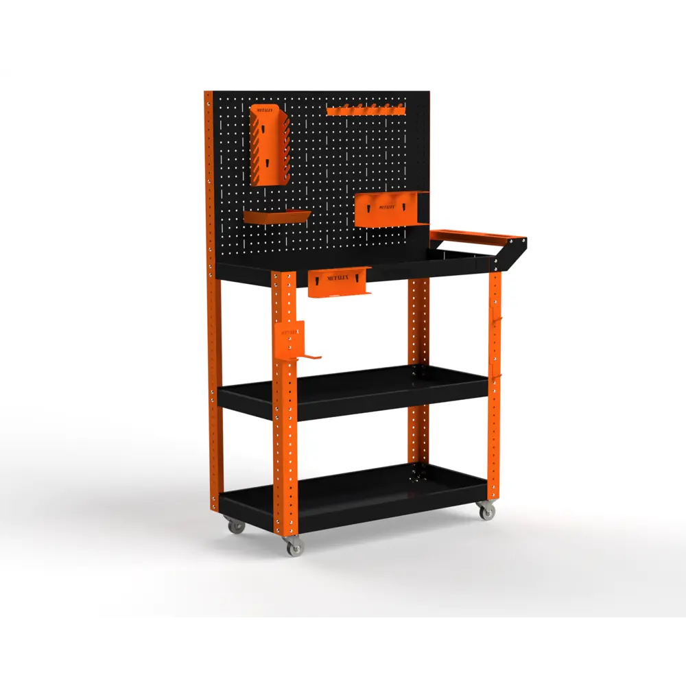 Фото 6 Тележка инструментальная Metalex 118276 Тип 4 800x450x700 мм 3 полки Фото 6 Тележка инструментальная Metalex 118276 Тип 4 800x450x700 мм 3 полки