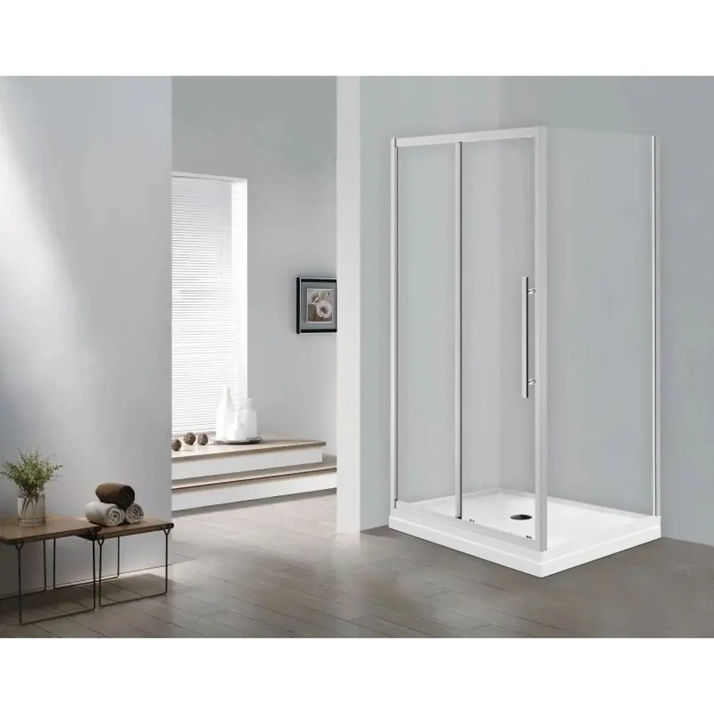 Фото 3 Душевой уголок Esbano Flex 574184 прямоугольный 110x90см серебро профиль эффект стекла прозрачный Фото 3 Душевой уголок Esbano Flex 574184 прямоугольный 110x90см серебро профиль эффект стекла прозрачный