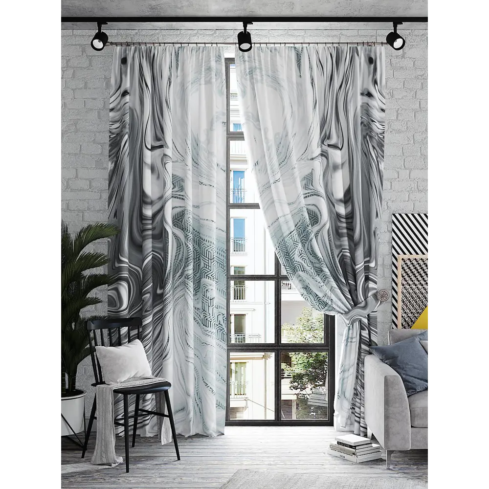 Фото Комплект штор At home Базовая коллекция AT945887 на шторной ленте 280x150 см цвет белый Фото Комплект штор At home Базовая коллекция AT945887 на шторной ленте 280x150 см цвет белый