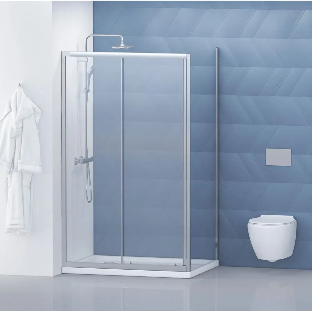 Фото 7 Душевой уголок Belbagno Due 459506 прямоугольный 120x90см серебристый блеск профиль эффект стекла прозрачный Фото 7 Душевой уголок Belbagno Due 459506 прямоугольный 120x90см серебристый блеск профиль эффект стекла прозрачный