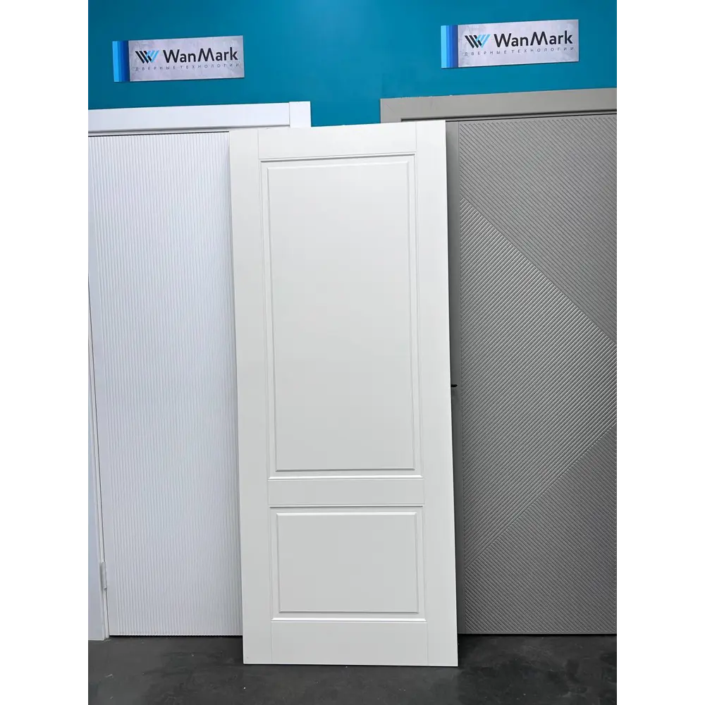 Фото 3 Комплект межкомнатной двери Wanmark Скай-2 глухая 190x60см эмаль цвет ваниль с коробом и наличниками Фото 3 Комплект межкомнатной двери Wanmark Скай-2 глухая 190x60см эмаль цвет ваниль с коробом и наличниками