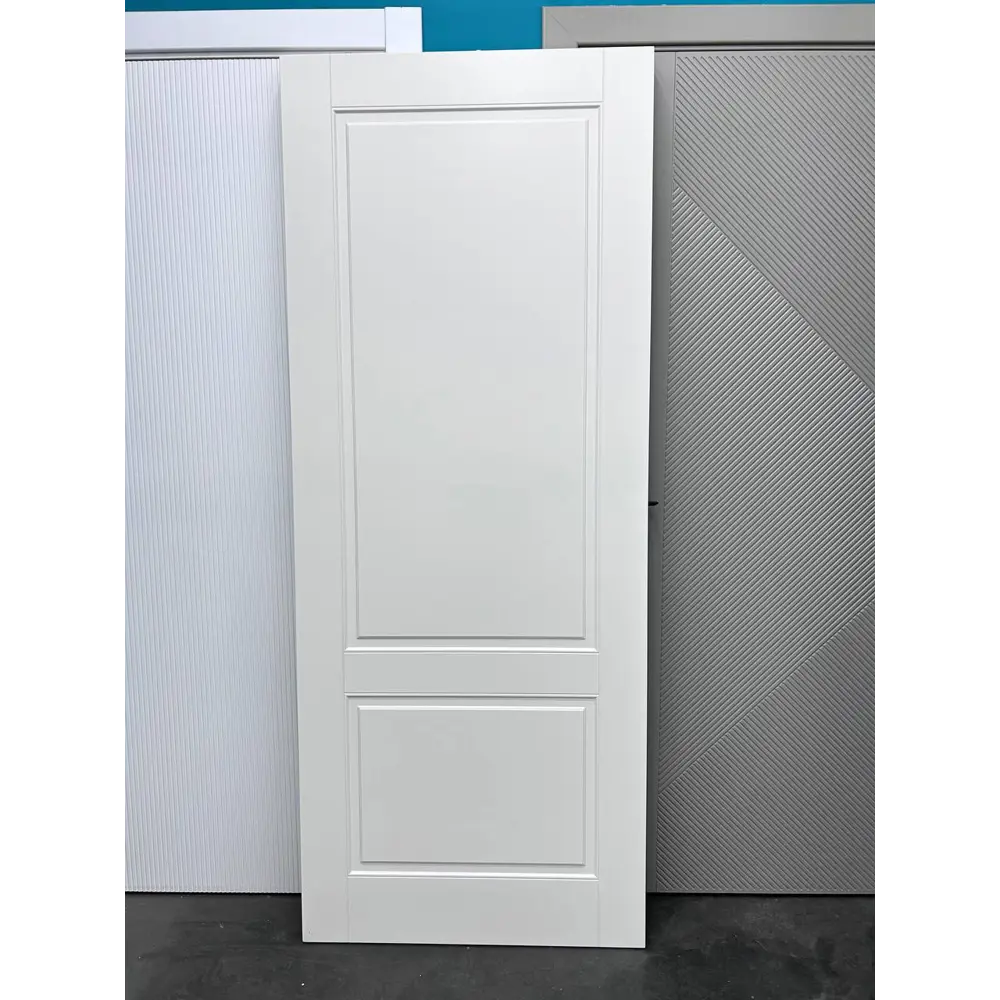 Фото 4 Комплект межкомнатной двери Wanmark Скай-2 глухая 200x60см эмаль цвет ваниль с коробом и наличниками Фото 4 Комплект межкомнатной двери Wanmark Скай-2 глухая 200x60см эмаль цвет ваниль с коробом и наличниками