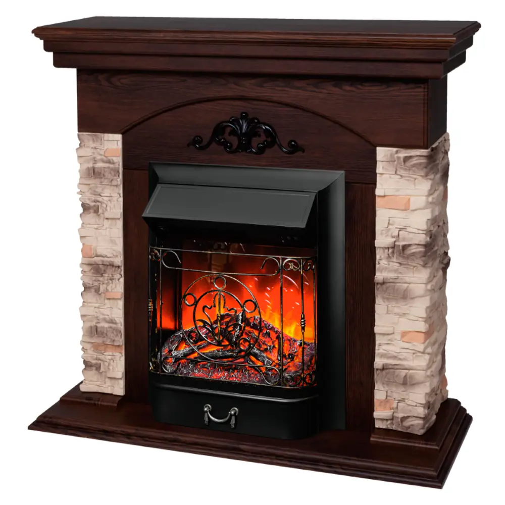 Фото 2 Каминокомплект Realflame Rockwood STD NT-F316 с очагом Majestic Lux BL 750Вт античный дуб Фото 2 Каминокомплект Realflame Rockwood STD NT-F316 с очагом Majestic Lux BL 750Вт античный дуб