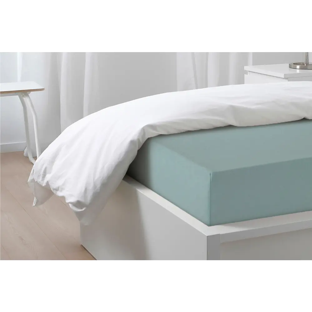 Фото 4 Простыня Ecotex Трикотаж 200x140 см на резинке трикотаж цвет зеленый Фото 4 Простыня Ecotex Трикотаж 200x140 см на резинке трикотаж цвет зеленый