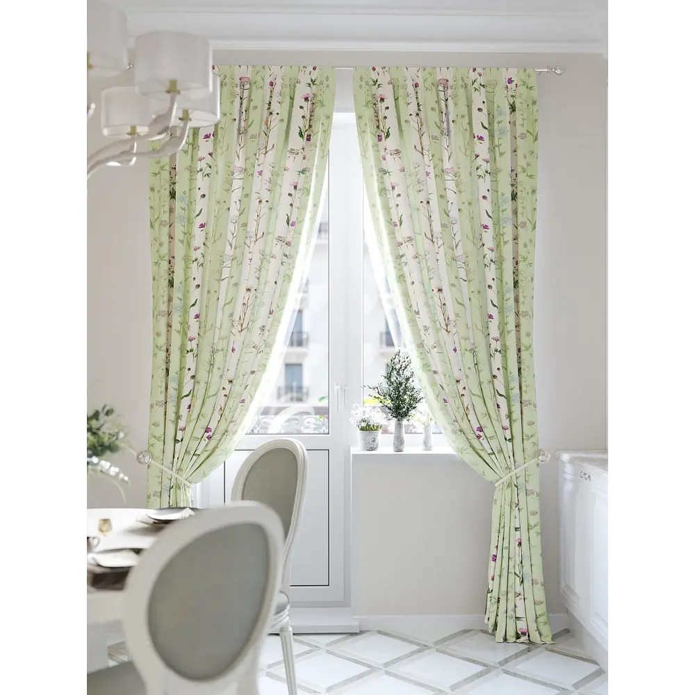 Фото 3 Комплект штор At home Базовая коллекция AT945643 на шторной ленте 280x150 см цвет бежевый