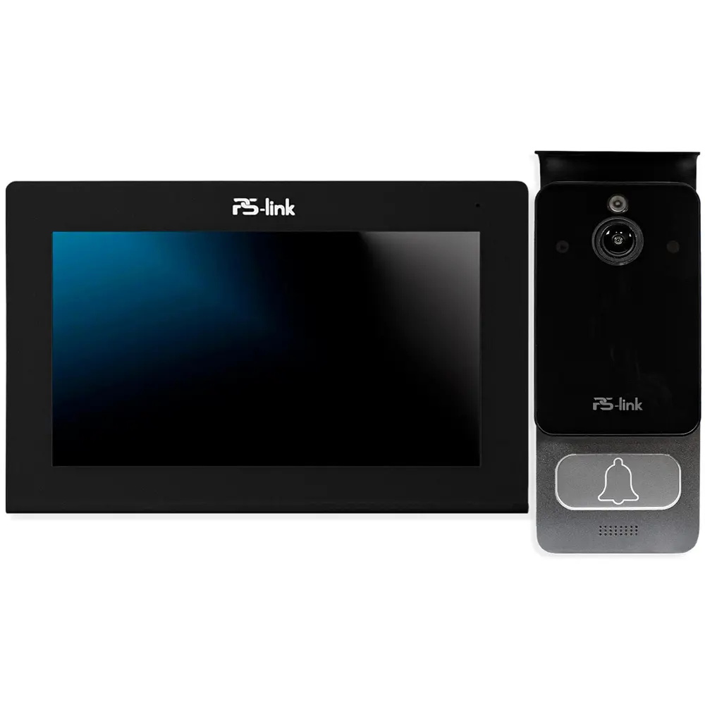 Фото Комплект IP видеодомофона Ps-link PS-730TM 7" с Wi Fi и вызывной панелью цвет черный Фото Комплект IP видеодомофона Ps-link PS-730TM 7" с Wi Fi и вызывной панелью цвет черный
