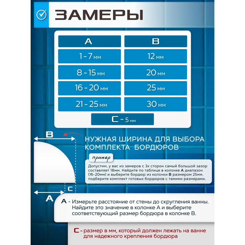 Фото 7 Комплект акриловых бордюров для ванны 90x3-2шт/75x3-2шт цвет белый глянец Фото 7 Комплект акриловых бордюров для ванны 90x3-2шт/75x3-2шт цвет белый глянец