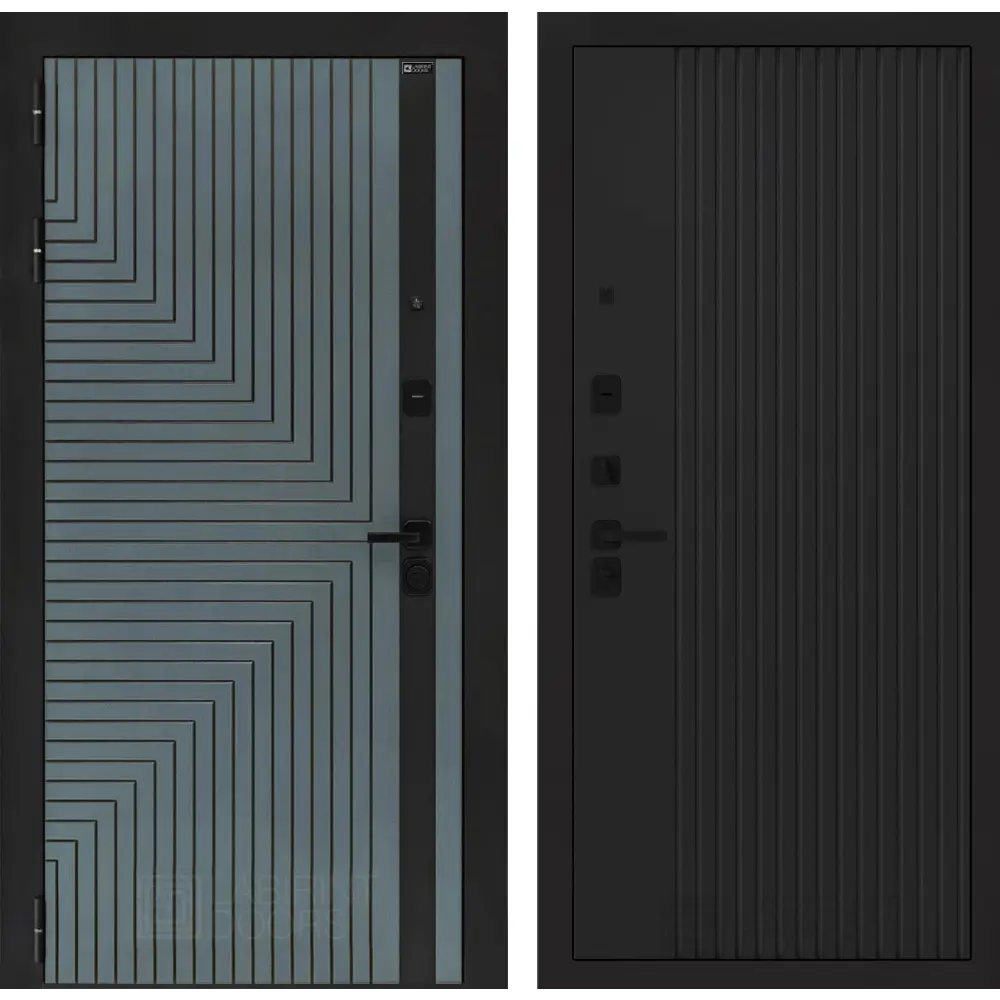 Фото Входная дверь Labirintdoors Кредор П29 левый 205x88см цвет серо-зеленый с патиной/черный кварц Фото Входная дверь Labirintdoors Кредор П29 левый 205x88см цвет серо-зеленый с патиной/черный кварц