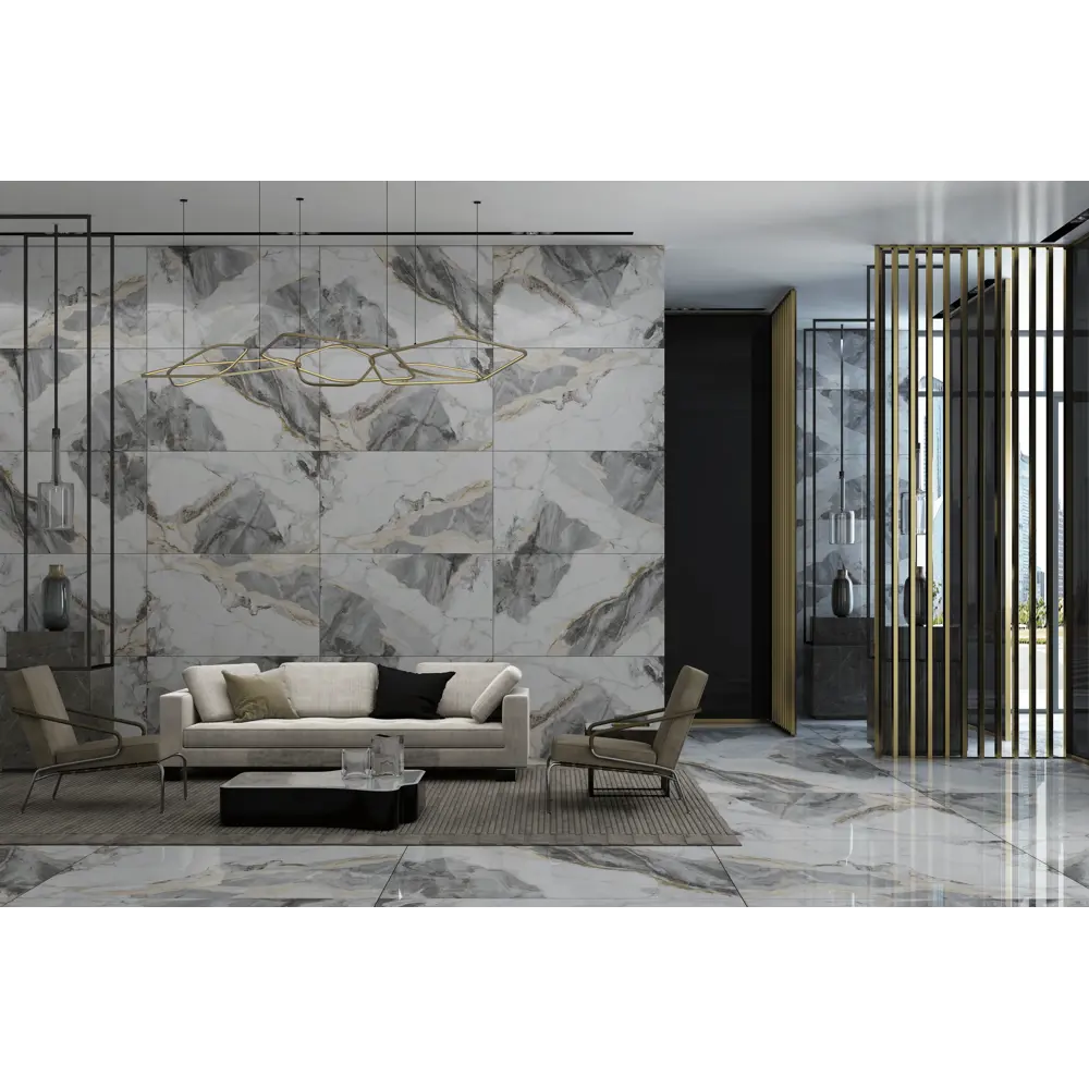 Фото Керамогранит Kerald Cupid Grey glossy 60x120см цвет серый Фото Керамогранит Kerald Cupid Grey glossy 60x120см цвет серый