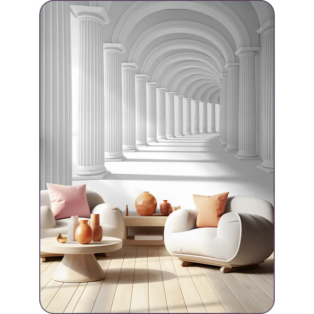 Фото 4 Фотообои 3D Barton Wall 3D Архитектура Колонны Арка M04703_G 270x300 см Фото 4 Фотообои 3D Barton Wall 3D Архитектура Колонны Арка M04703_G 270x300 см