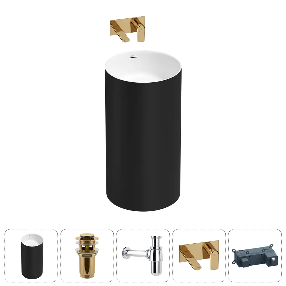 Фото Напольная раковина отдельностоящая Wellsee Chalice Perfection 20212914R размер 45x45x85 см, с донным клапаном, сифоном и смесителем Фото Напольная раковина отдельностоящая Wellsee Chalice Perfection 20212914R размер 45x45x85 см, с донным клапаном, сифоном и смесителем