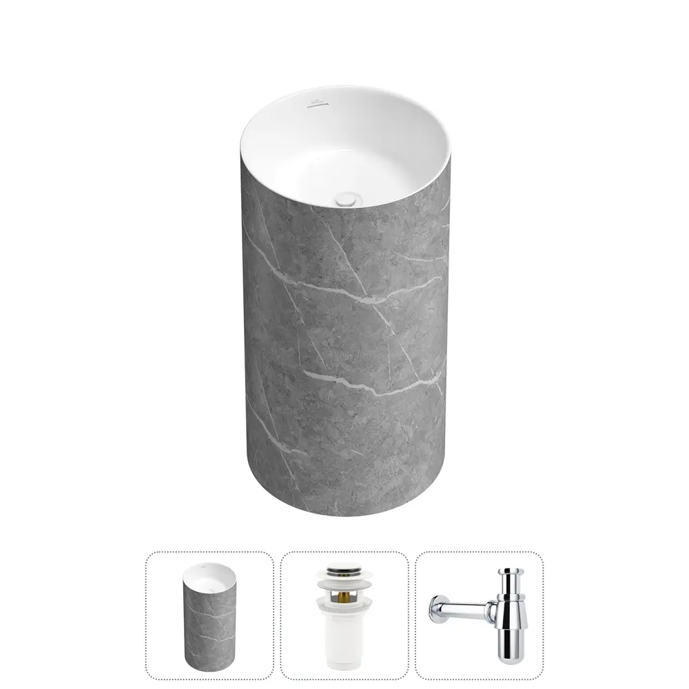 Фото Напольная раковина отдельностоящая Wellsee Chalice Perfection 20212933R размер 45x45x85 см, с донным клапаном и сифоном Фото Напольная раковина отдельностоящая Wellsee Chalice Perfection 20212933R размер 45x45x85 см, с донным клапаном и сифоном