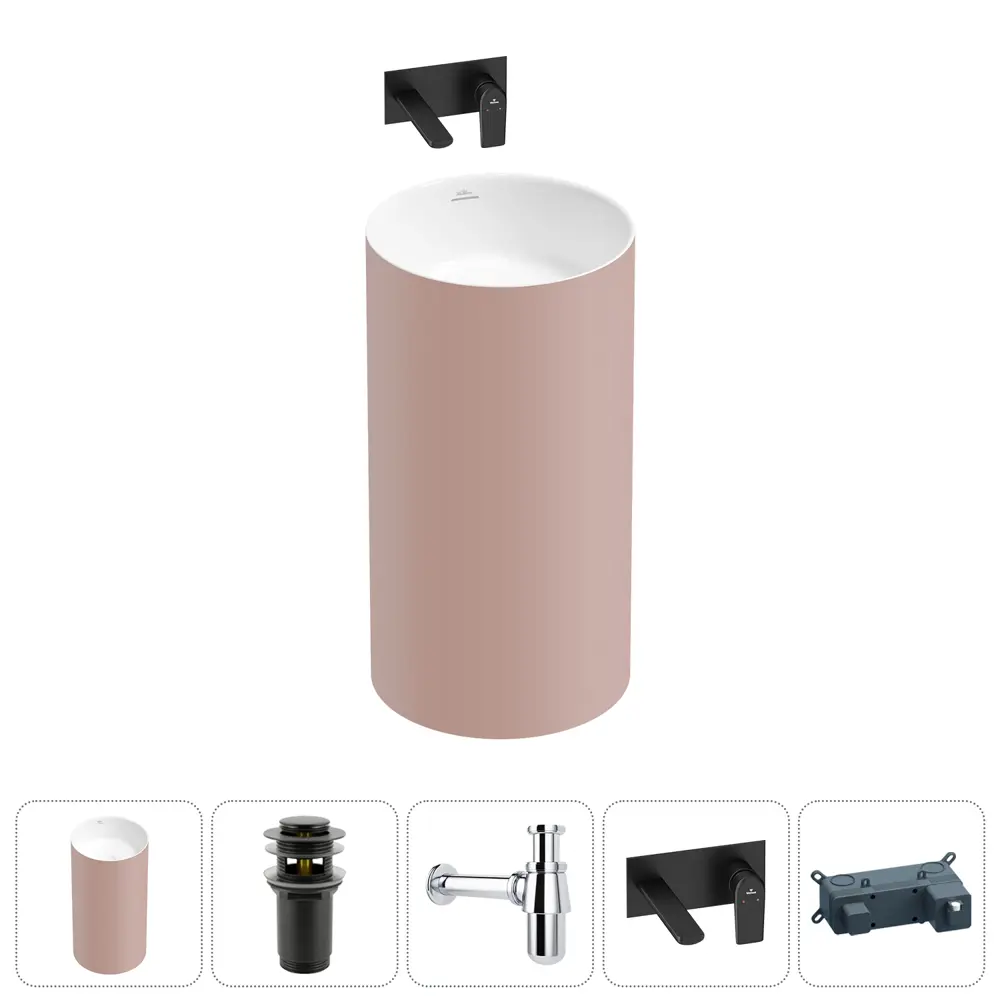 Фото Напольная раковина отдельностоящая Wellsee Chalice Perfection 20212980R размер 45x45x85 см, с донным клапаном, сифоном и смесителем Фото Напольная раковина отдельностоящая Wellsee Chalice Perfection 20212980R размер 45x45x85 см, с донным клапаном, сифоном и смесителем