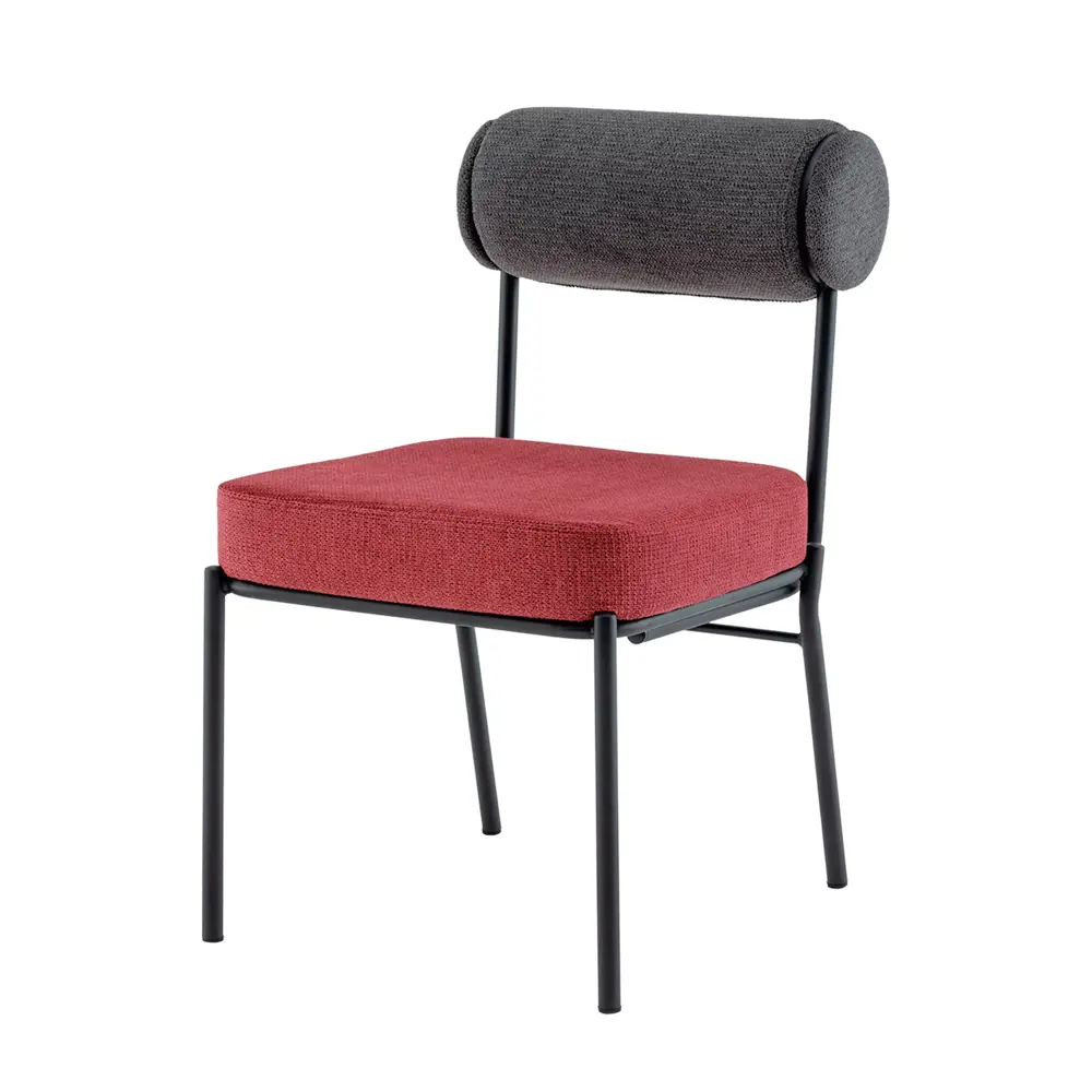 Фото 3 Стул Stool group Ponpoun 50x83x66 см шенилл цвет темно-серый/бордо Фото 3 Стул Stool group Ponpoun 50x83x66 см шенилл цвет темно-серый/бордо