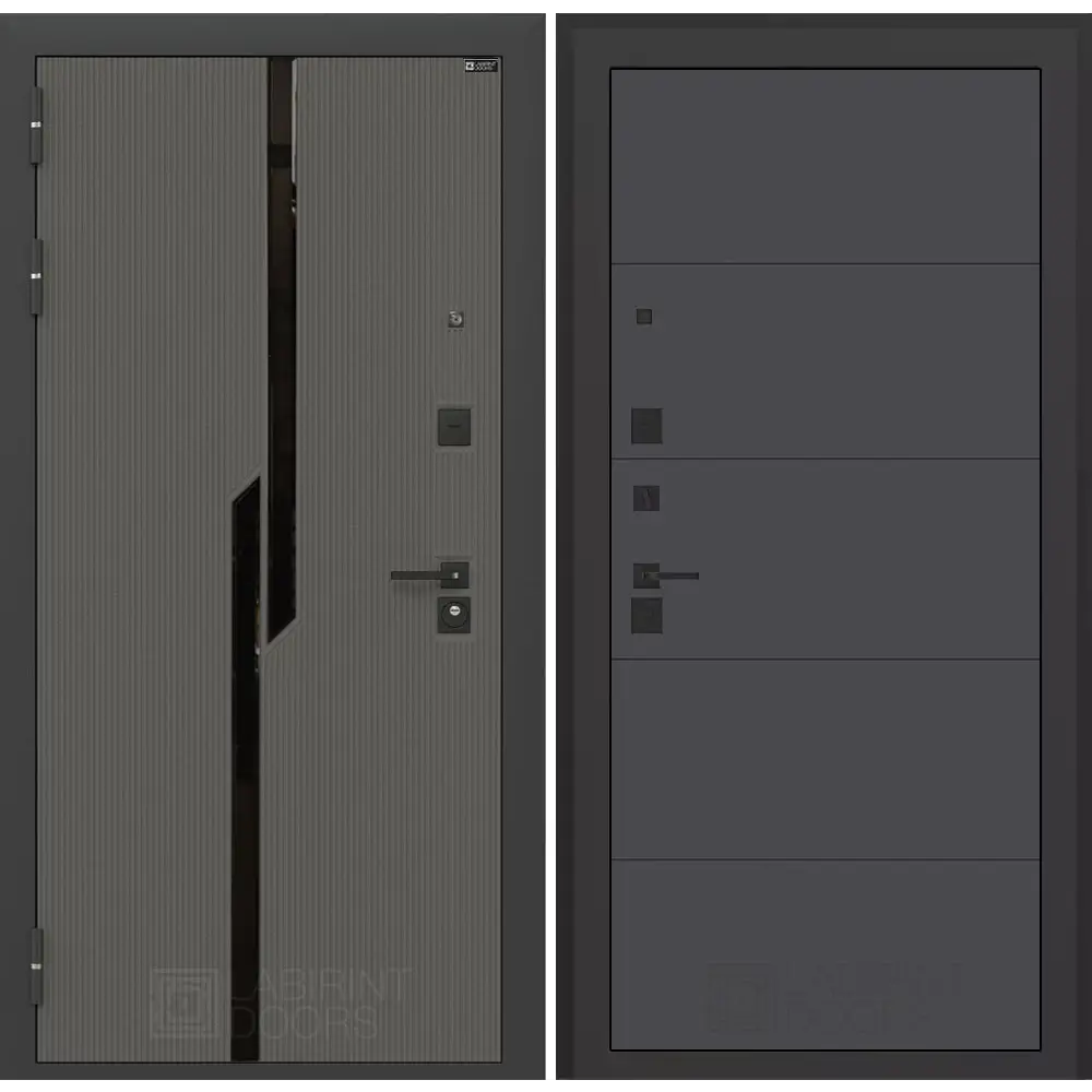 Фото Входная дверь Labirintdoors Карбон 205x96см левый цвет графит софт/лофт графит с панелью П13 Фото Входная дверь Labirintdoors Карбон 205x96см левый цвет графит софт/лофт графит с панелью П13