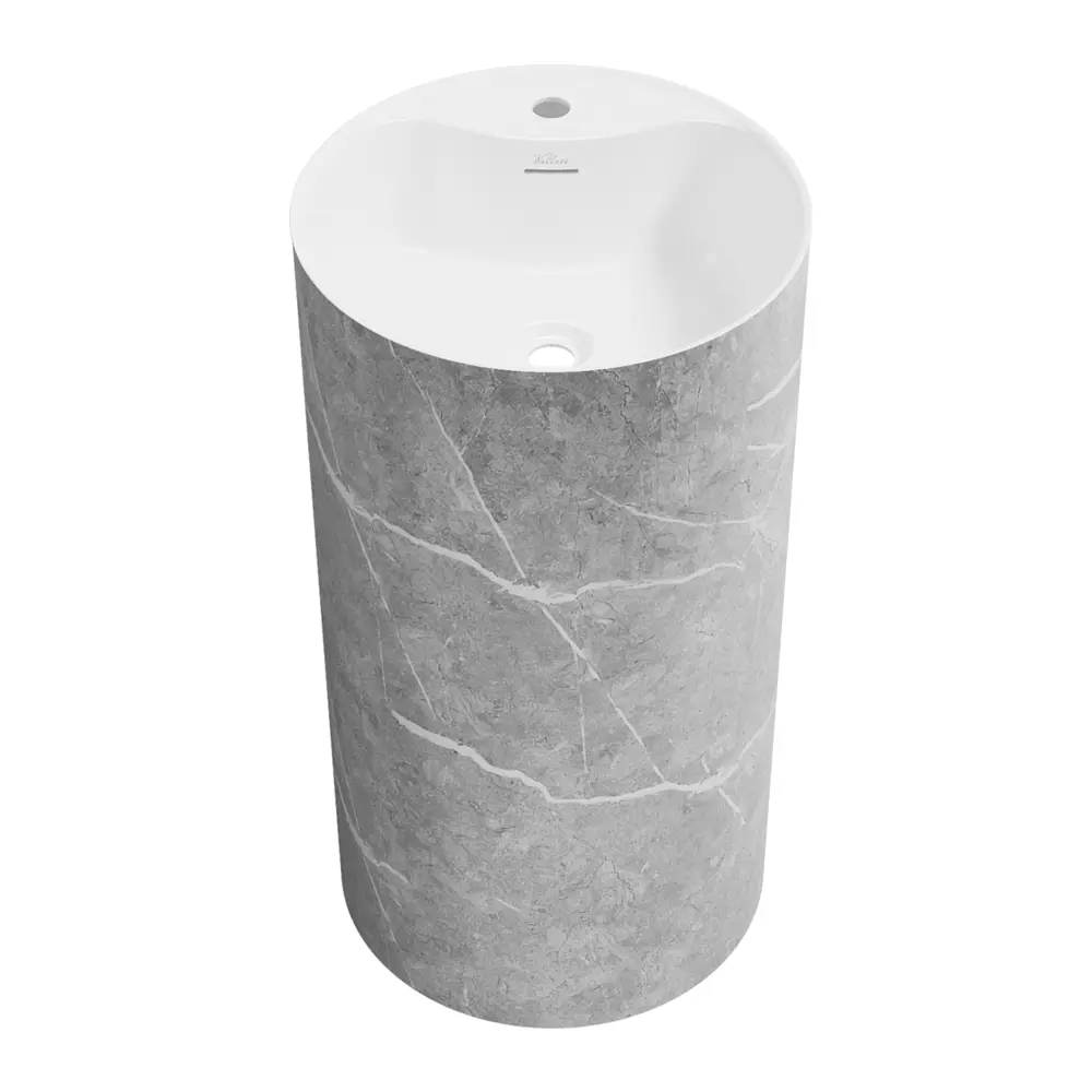 Фото 2 Напольная раковина отдельностоящая Wellsee Chalice Perfection 20213047R размер 45x45x85 см, с донным клапаном