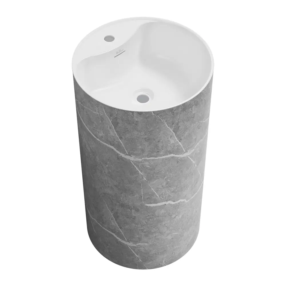 Фото 2 Напольная раковина отдельностоящая Wellsee Chalice Perfection 20213053R размер 45x45x85 см, с донным клапаном, сифоном и смесителем Фото 2 Напольная раковина отдельностоящая Wellsee Chalice Perfection 20213053R размер 45x45x85 см, с донным клапаном, сифоном и смесителем