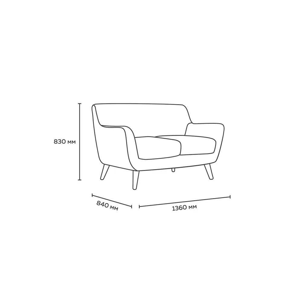 Фото 6 Диван Finsoffa 136x84x84 см велюр цвет серый / серебристый