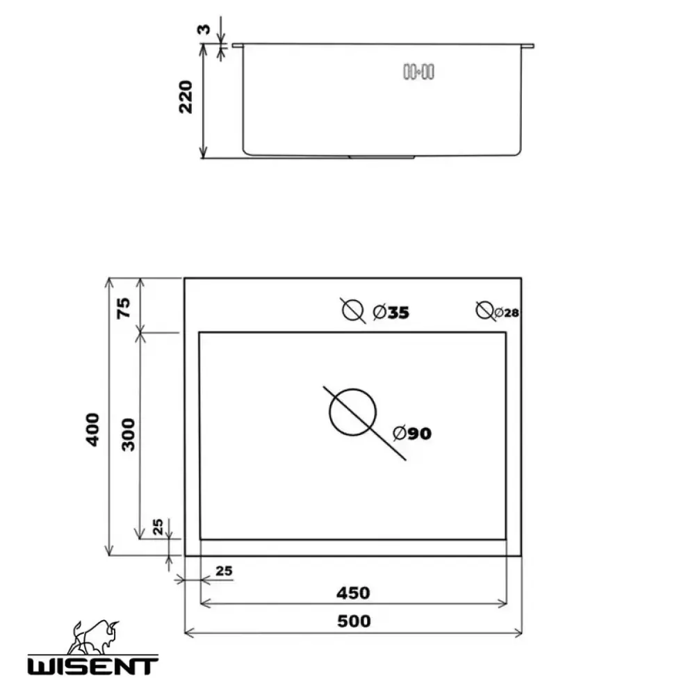 Фото 3 Мойка для кухни Glyph GL35040B/W02-114B/W302644B/W405B 40x50 см глубина чаши 22 см нержавеющая сталь цвет графит Фото 3 Мойка для кухни Glyph GL35040B/W02-114B/W302644B/W405B 40x50 см глубина чаши 22 см нержавеющая сталь цвет графит