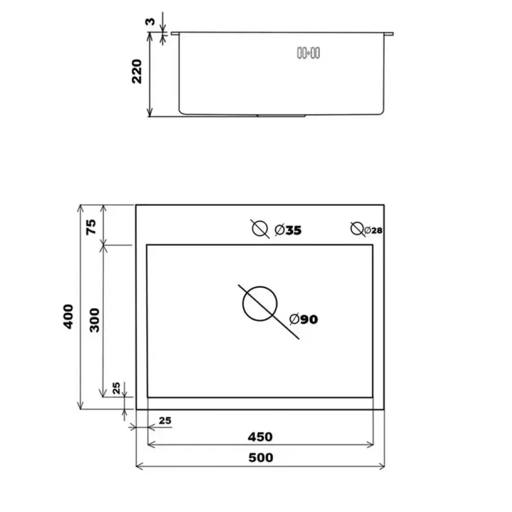 Фото 3 Мойка для кухни Glyph GL35040/W02-114/W405A 40x50 см глубина чаши 22 см нержавеющая сталь цвет сатин Фото 3 Мойка для кухни Glyph GL35040/W02-114/W405A 40x50 см глубина чаши 22 см нержавеющая сталь цвет сатин