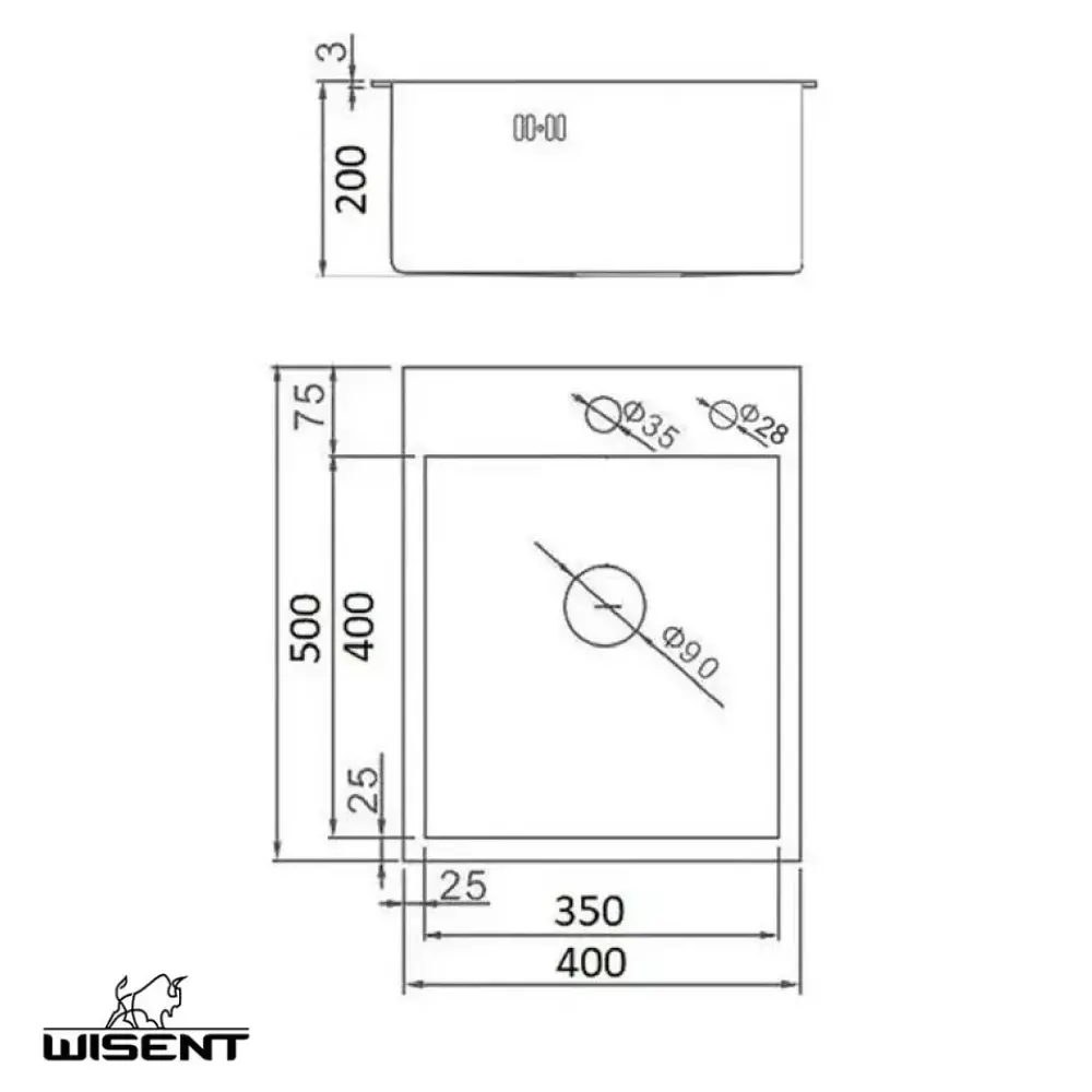 Фото 3 Мойка для кухни Glyph GL34050/W02-114/W405A 50x40 см глубина чаши 22 см нержавеющая сталь цвет сатин Фото 3 Мойка для кухни Glyph GL34050/W02-114/W405A 50x40 см глубина чаши 22 см нержавеющая сталь цвет сатин