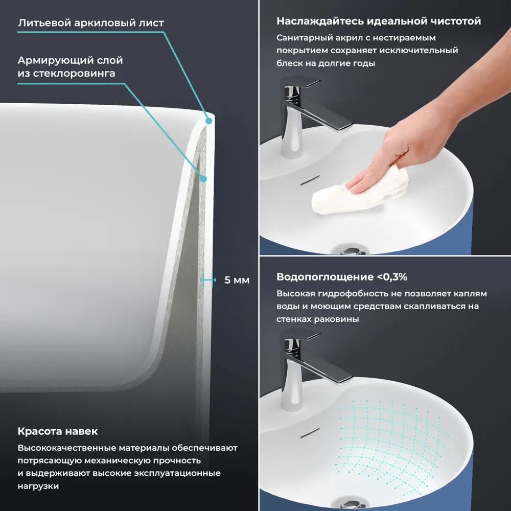 Фото 6 Напольная раковина отдельностоящая Wellsee Chalice Perfection 20213100R размер 45x45x85 см, с донным клапаном, сифоном и смесителем Фото 6 Напольная раковина отдельностоящая Wellsee Chalice Perfection 20213100R размер 45x45x85 см, с донным клапаном, сифоном и смесителем