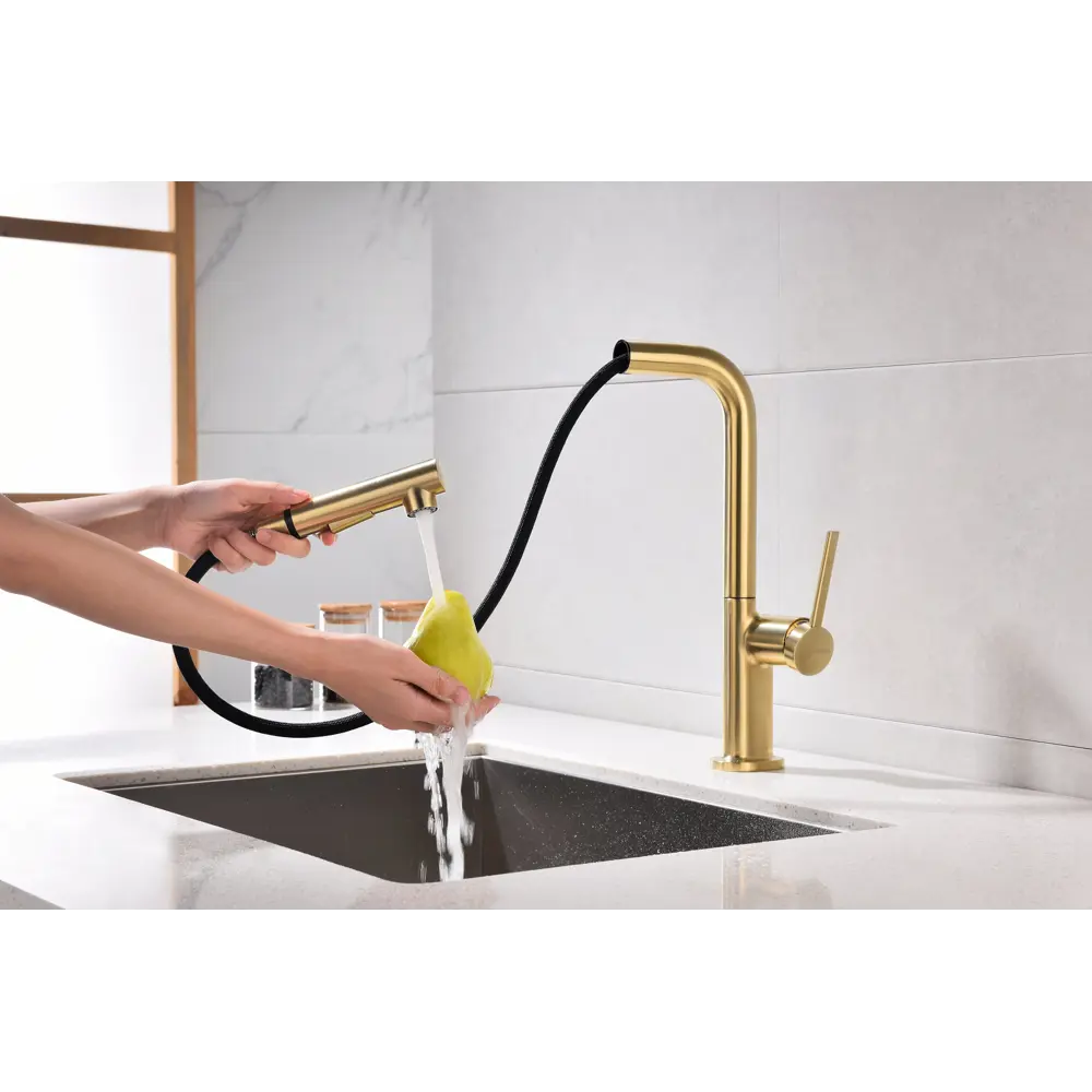 Фото Смеситель для кухни Neo светлое брашированное золото Ne214419-SBG Starke-Paulmark Фото Смеситель для кухни Neo светлое брашированное золото Ne214419-SBG Starke-Paulmark