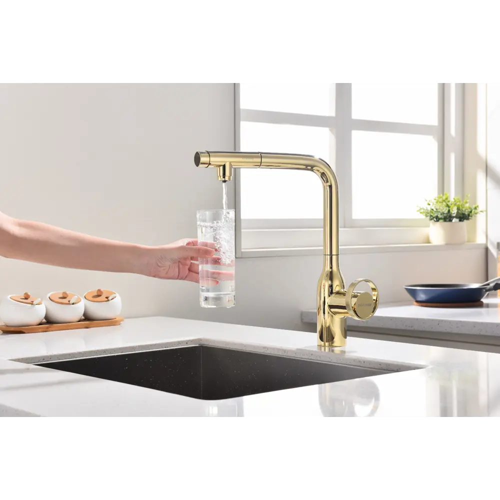 Фото 2 Смеситель для кухни URBAN с возможностью подключения фильтра питьевой воды золото Ur213104-G Starke-Paulmark Фото 2 Смеситель для кухни URBAN с возможностью подключения фильтра питьевой воды золото Ur213104-G Starke-Paulmark