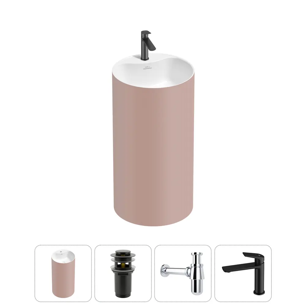 Фото Напольная раковина отдельностоящая Wellsee Chalice Perfection 20213113R размер 45x45x85 см, с донным клапаном, сифоном и смесителем Фото Напольная раковина отдельностоящая Wellsee Chalice Perfection 20213113R размер 45x45x85 см, с донным клапаном, сифоном и смесителем