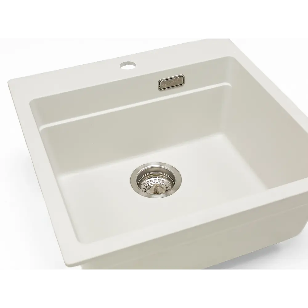 Фото 2 Мойка для кухни Grandex aqua COMFORT 51F ARCTIC 39.5x45.4 см глубина чаши 20 см кварц цвет белый Фото 2 Мойка для кухни Grandex aqua COMFORT 51F ARCTIC 39.5x45.4 см глубина чаши 20 см кварц цвет белый