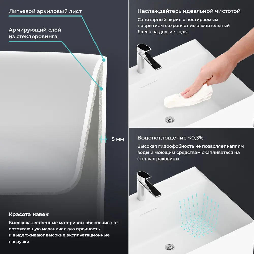 Фото 6 Раковина Wellsee doux 20213175R 70см цвет цвет набора матовый черный Фото 6 Раковина Wellsee doux 20213175R 70см цвет цвет набора матовый черный