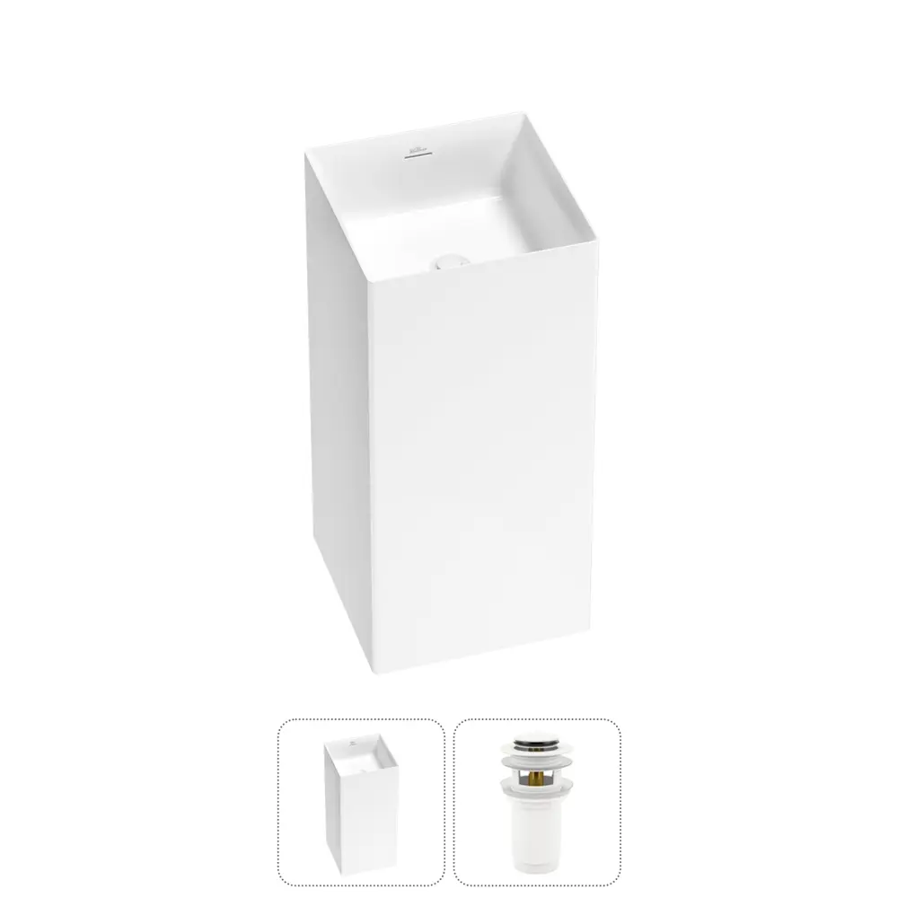 Фото Напольная раковина отдельностоящая Wellsee Pure BY Wellsee 20213217R размер 40x40x85 см, с донным клапаном Фото Напольная раковина отдельностоящая Wellsee Pure BY Wellsee 20213217R размер 40x40x85 см, с донным клапаном