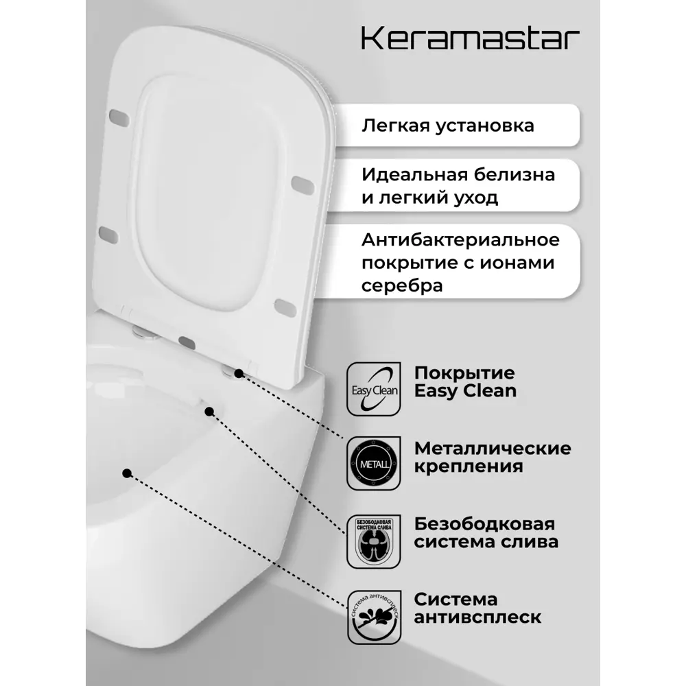 Фото 5 Комплект Keramastar KR044011PR 3 в 1: инсталляция 900.K31.01.000 клавиша 700.K31.02.110.110 унитаз Фото 5 Комплект Keramastar KR044011PR 3 в 1: инсталляция 900.K31.01.000 клавиша 700.K31.02.110.110 унитаз