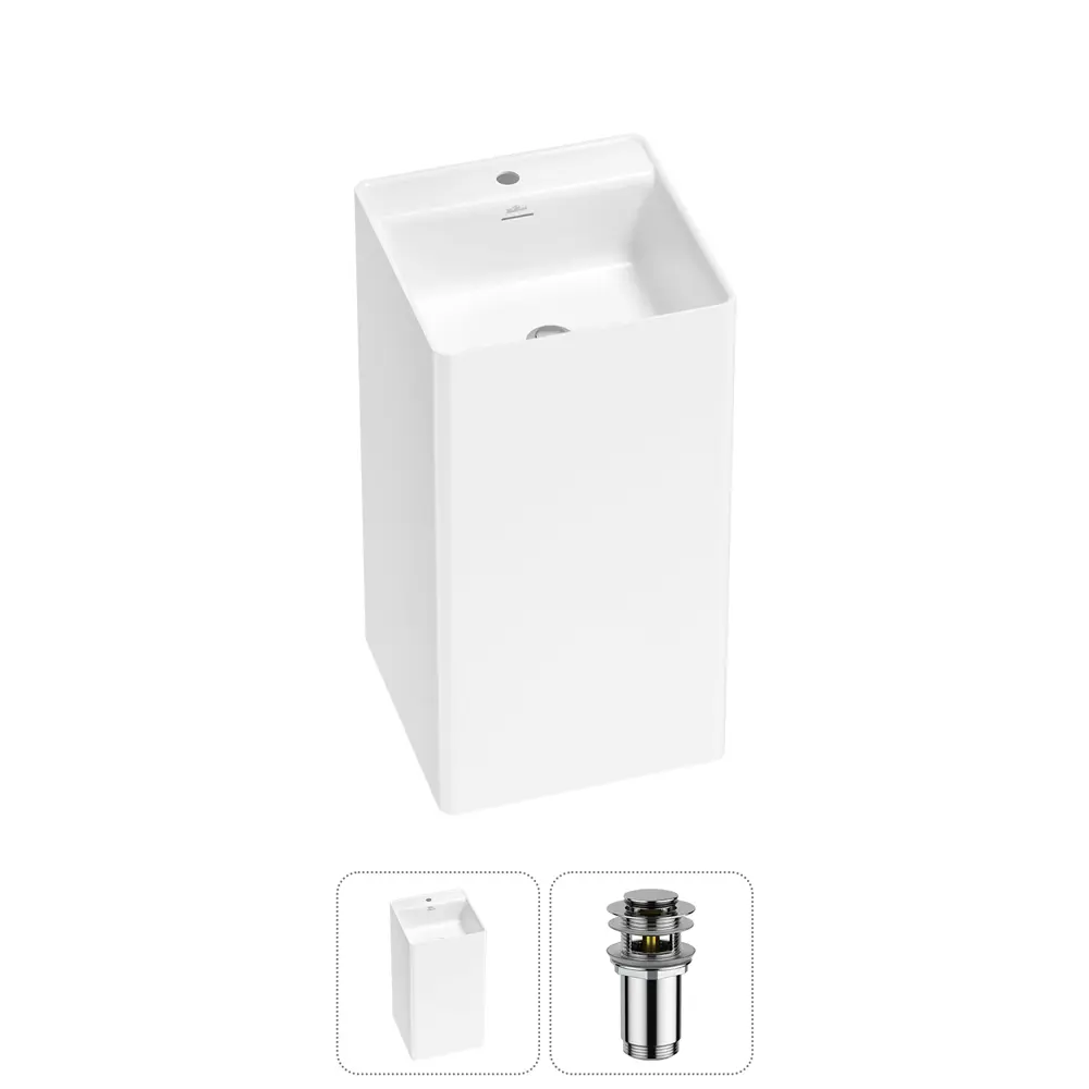 Фото Напольная раковина отдельностоящая Wellsee Pure BY Wellsee 20213250R размер 45x45x85 см, с донным клапаном Фото Напольная раковина отдельностоящая Wellsee Pure BY Wellsee 20213250R размер 45x45x85 см, с донным клапаном