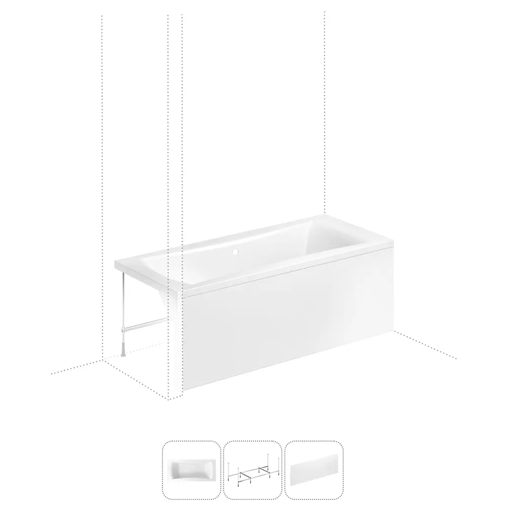 Фото Прямоугольная ванна Lavinia Boho Evan S2-37110190 литьевой акрил 190x90 см, с металлическим каркасом и лицевом экраном Фото Прямоугольная ванна Lavinia Boho Evan S2-37110190 литьевой акрил 190x90 см, с металлическим каркасом и лицевом экраном