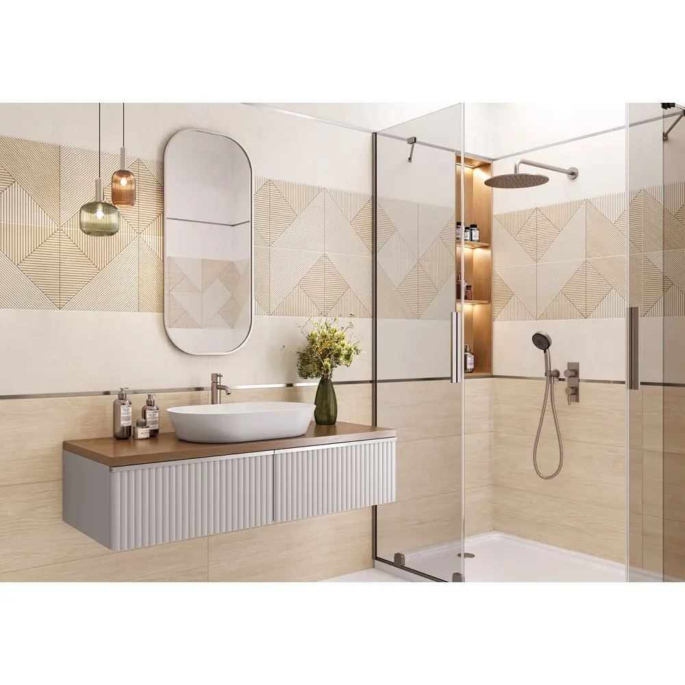 Фото 4 Настенная плитка Alma ceramica Patio TWU3090PAT07R 30x90см цвет бежевый Фото 4 Настенная плитка Alma ceramica Patio TWU3090PAT07R 30x90см цвет бежевый