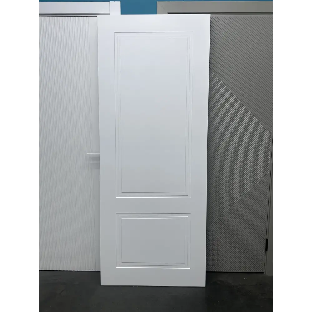 Фото 3 Комплект межкомнатной двери Wanmark Стэфани-22 глухая 190x55см эмаль цвет белый с коробом и наличниками Фото 3 Комплект межкомнатной двери Wanmark Стэфани-22 глухая 190x55см эмаль цвет белый с коробом и наличниками