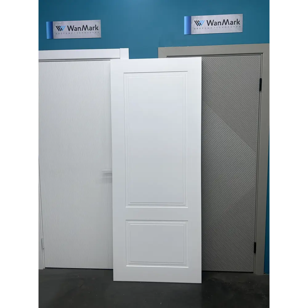 Фото 4 Комплект межкомнатной двери Wanmark Стэфани-22 глухая 190x55см эмаль цвет белый с коробом и наличниками Фото 4 Комплект межкомнатной двери Wanmark Стэфани-22 глухая 190x55см эмаль цвет белый с коробом и наличниками